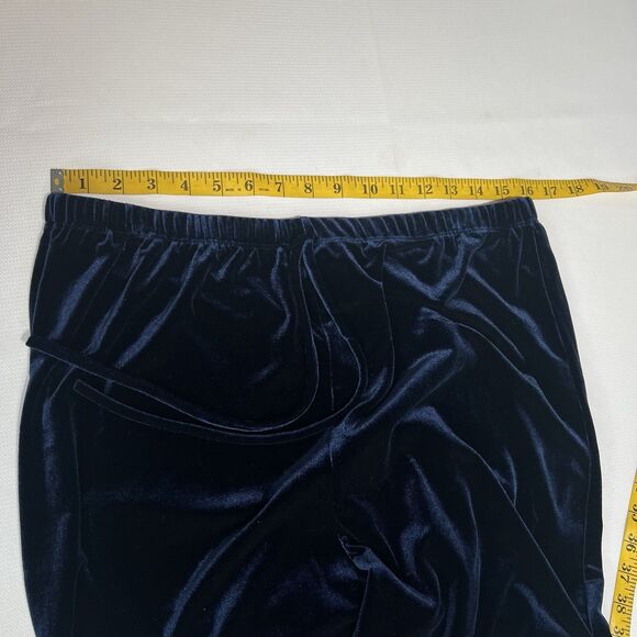 Vintage Adrian Karen Blue Velvet Pantsuit Set Sz 1X Wide Leg Elegant Party - Picture 7 of 16